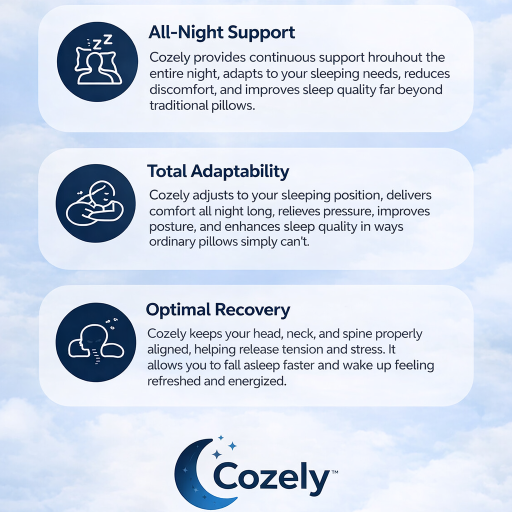 Cozely– Soporte óptimo para quienes duermen de lado